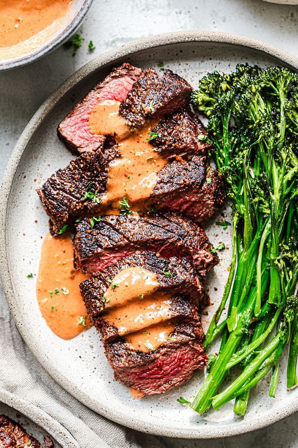 Grilled Hanger Steak with Homemade Steak Sauce