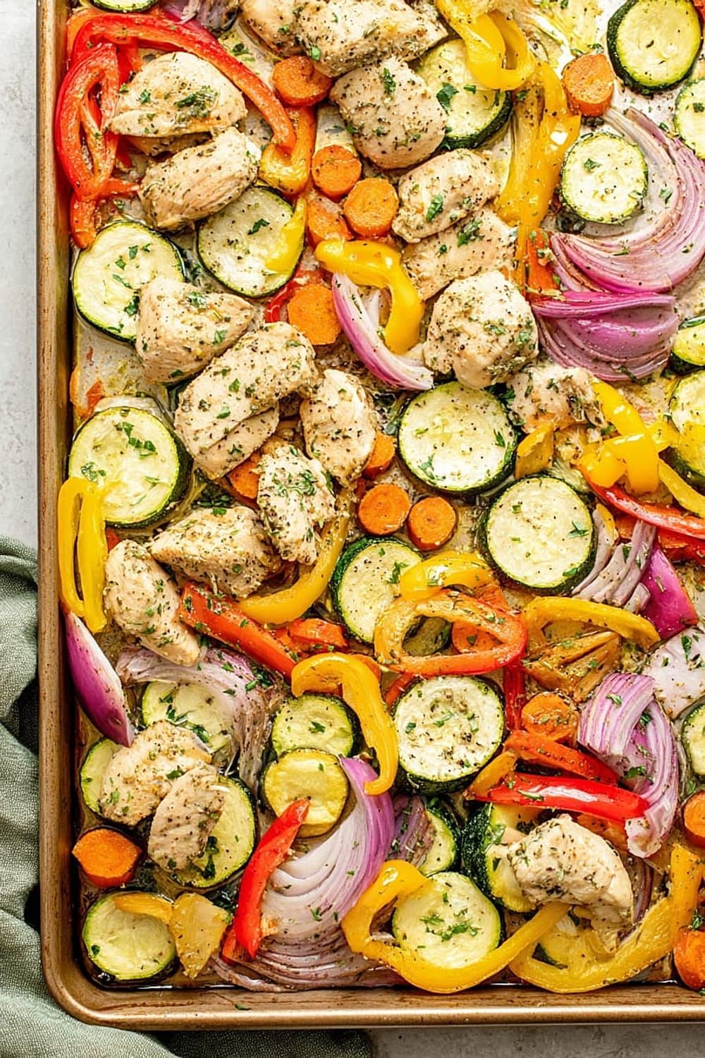 Sheet Pan Chicken and Rainbow Vegetables