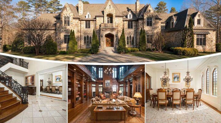 This Alabama house has a two-story library that belongs in a movie