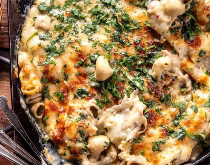 White Chicken Chili Mac and Cheese