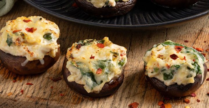 Artichoke Stuffed Mushrooms
