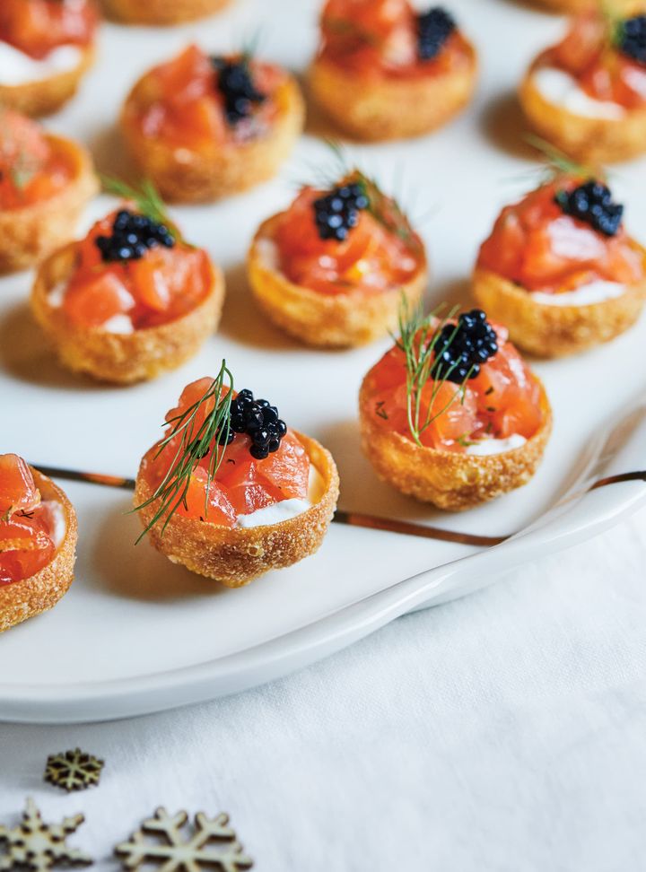 Salmon Gravlax and Mustard Cream Canapés (Titanic Recipe)