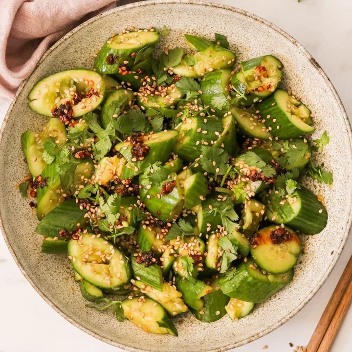 Oprah’s Smashed Cucumber Salad