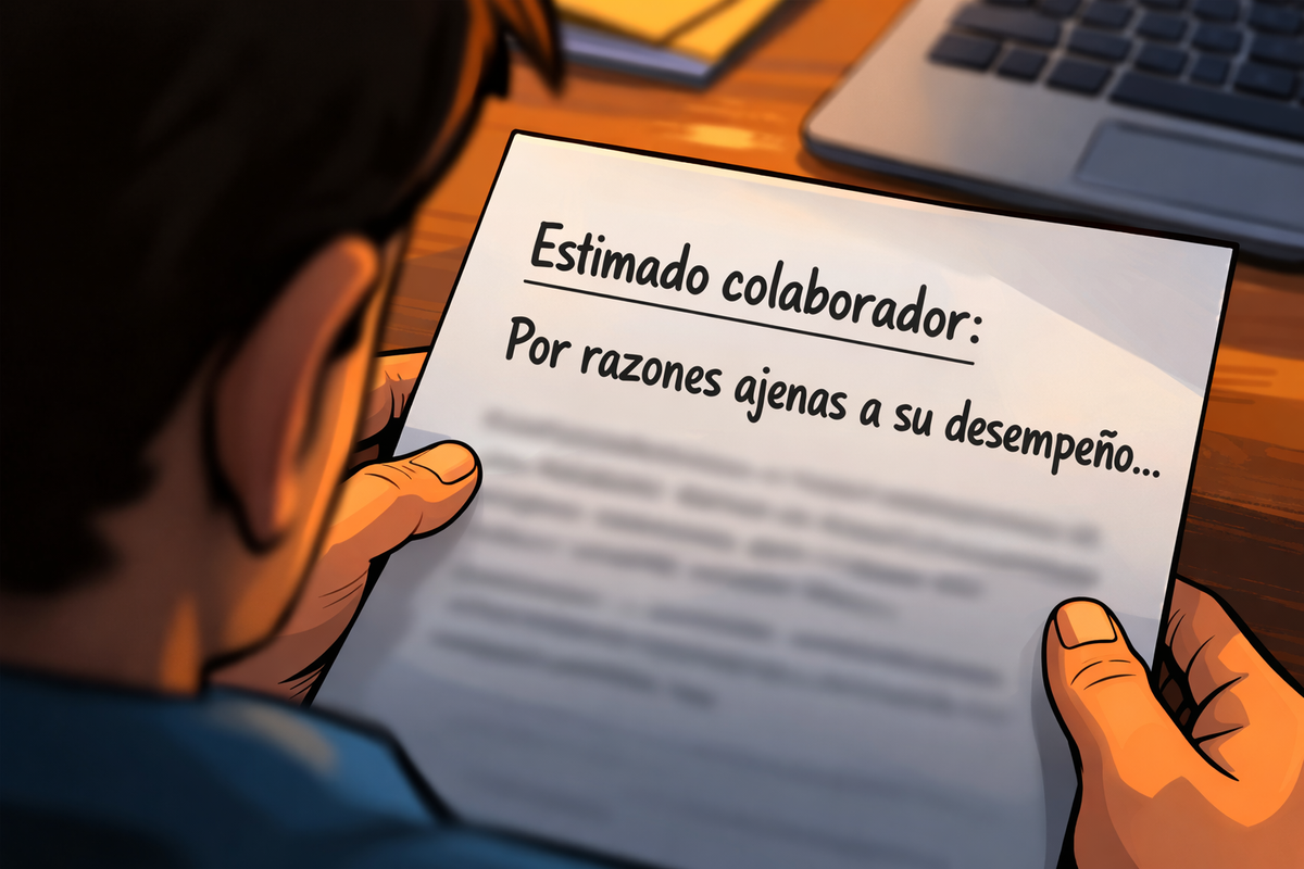 Estimado colaborador: por razones ajenas a su desempeño...