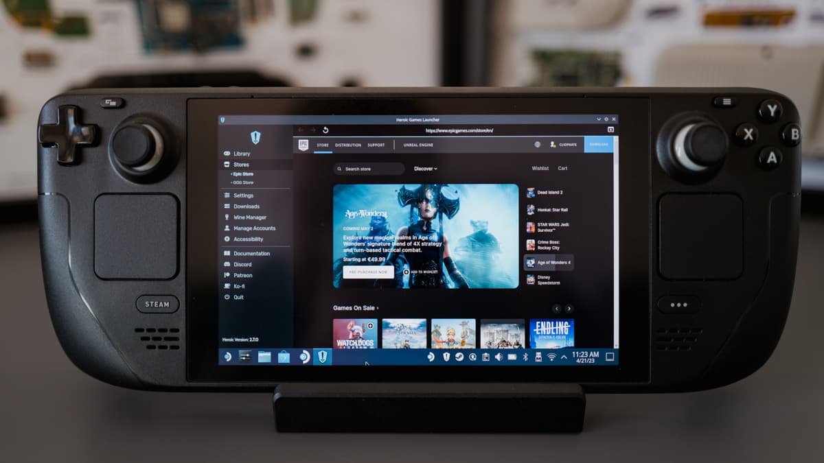 Heroic Launcher on the Steam Deck.