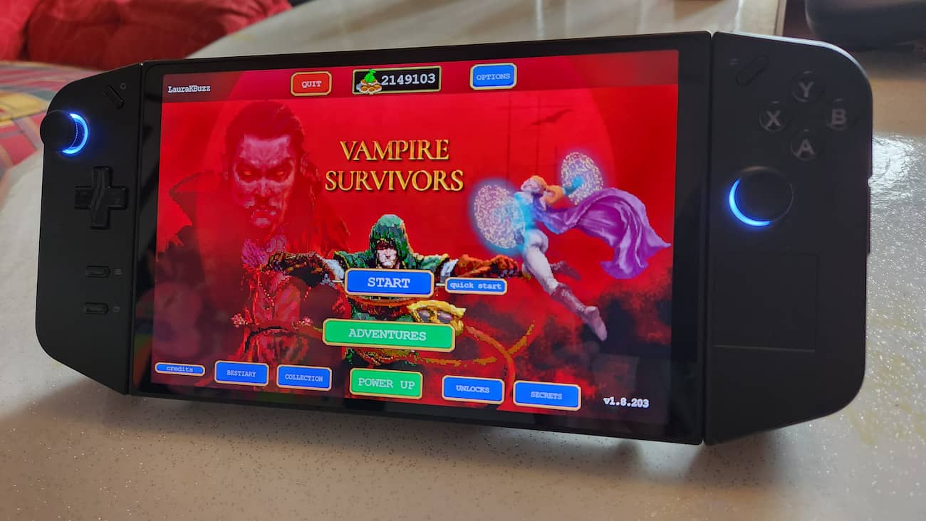 Vampire Survivors on the Lenovo Legion Go