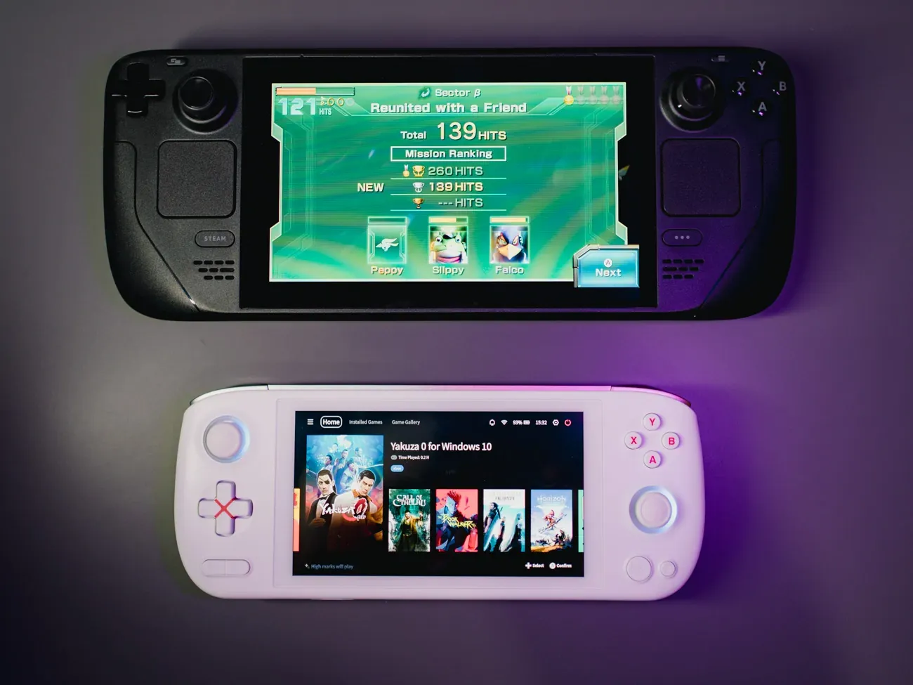 Comparison Shot of Steam Deck OLED and AYANEO Air 1s