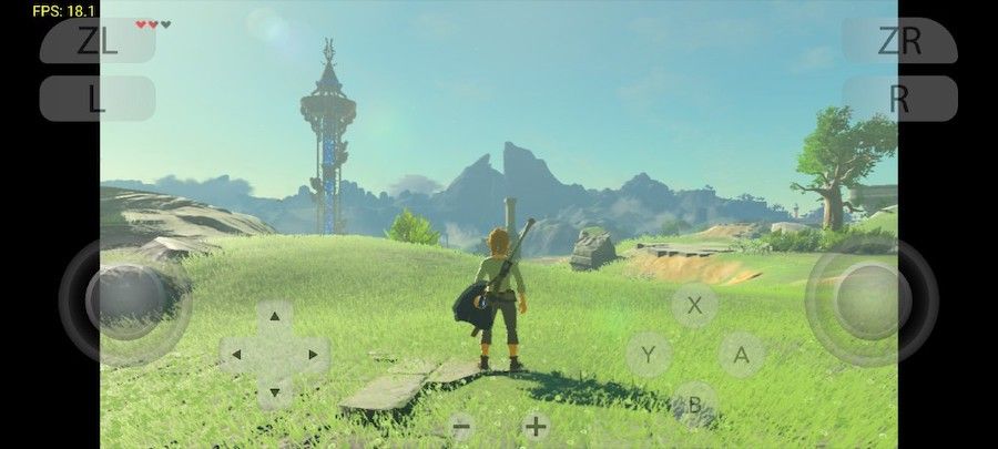 Zelda: Breath of the Wild running on Yuzu on Android