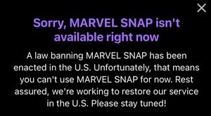 Marvel Snap just got banned in the U.S.