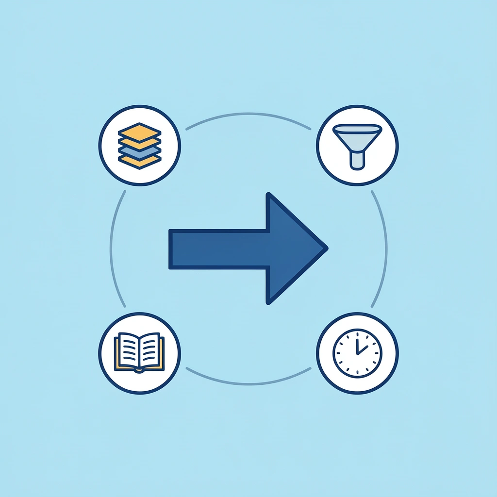 Central hub showing interconnected elements of business dissolution like tax returns, account closure, and license termination
