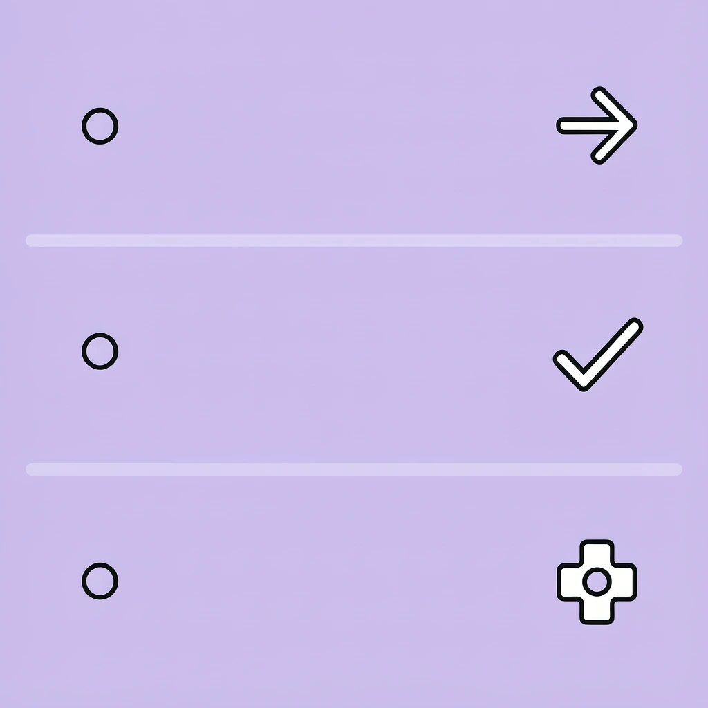 Three-step checklist showing the correct sequence of dissolution steps with checkmarks