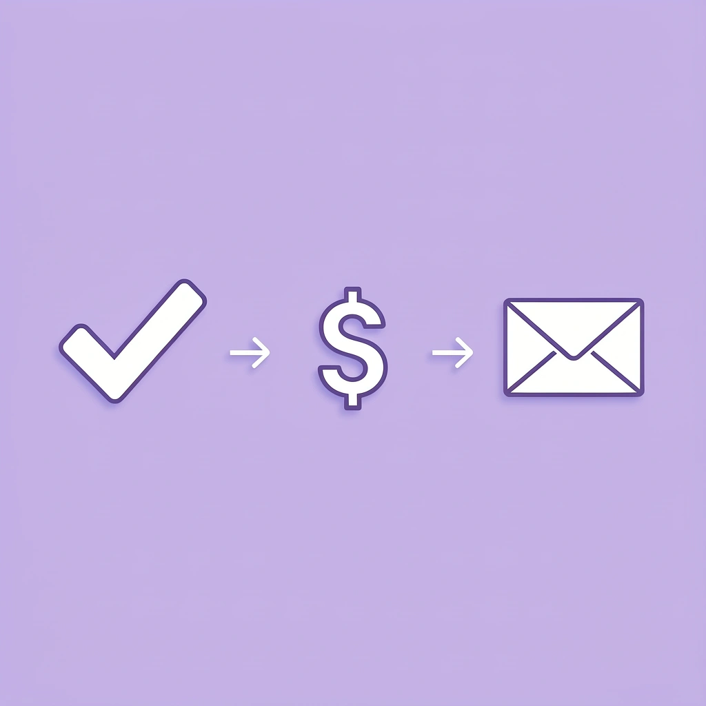Three-step process flow showing progression from board approval to debt settlement to creditor notification