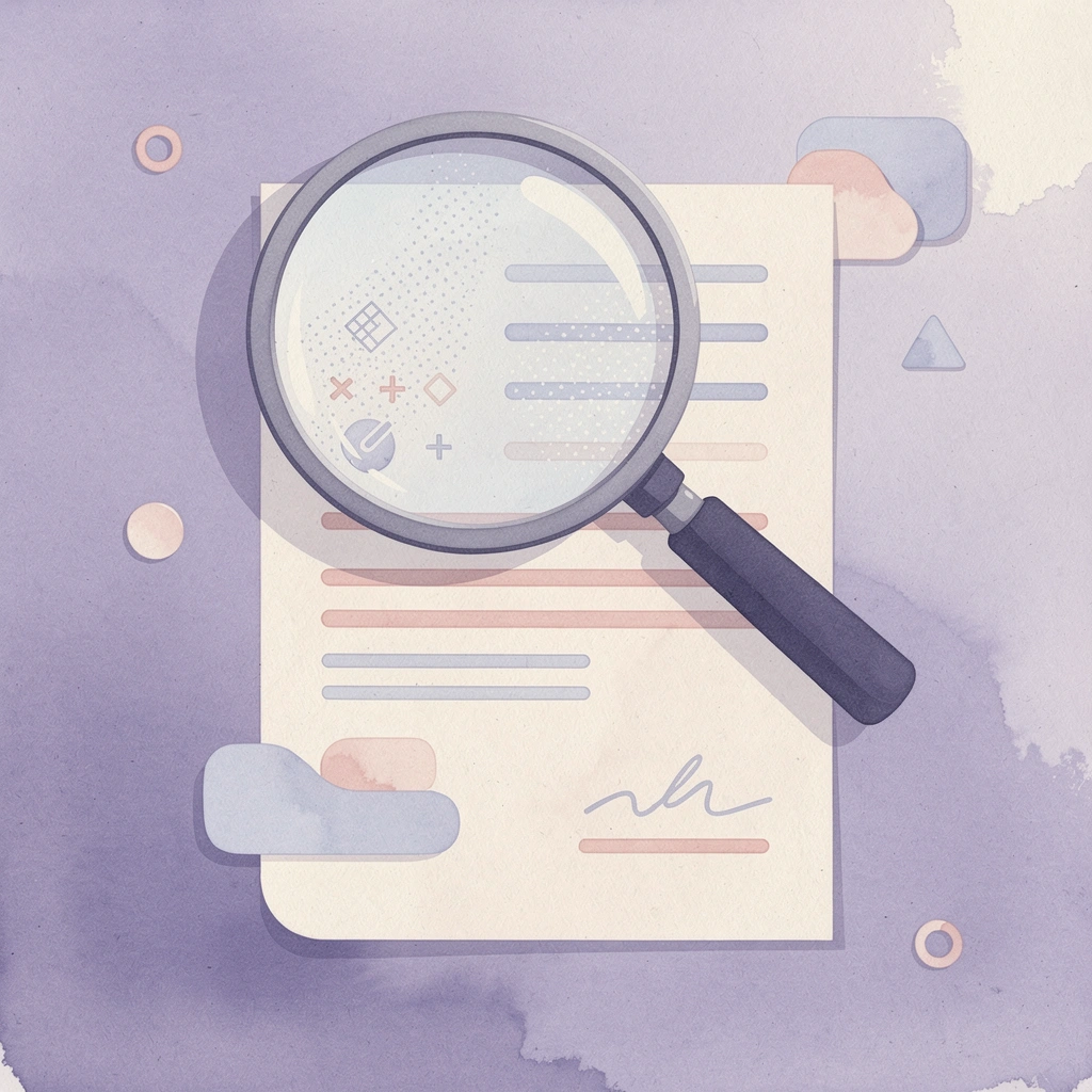 Magnifying glass examining financial documents representing thorough obligation review