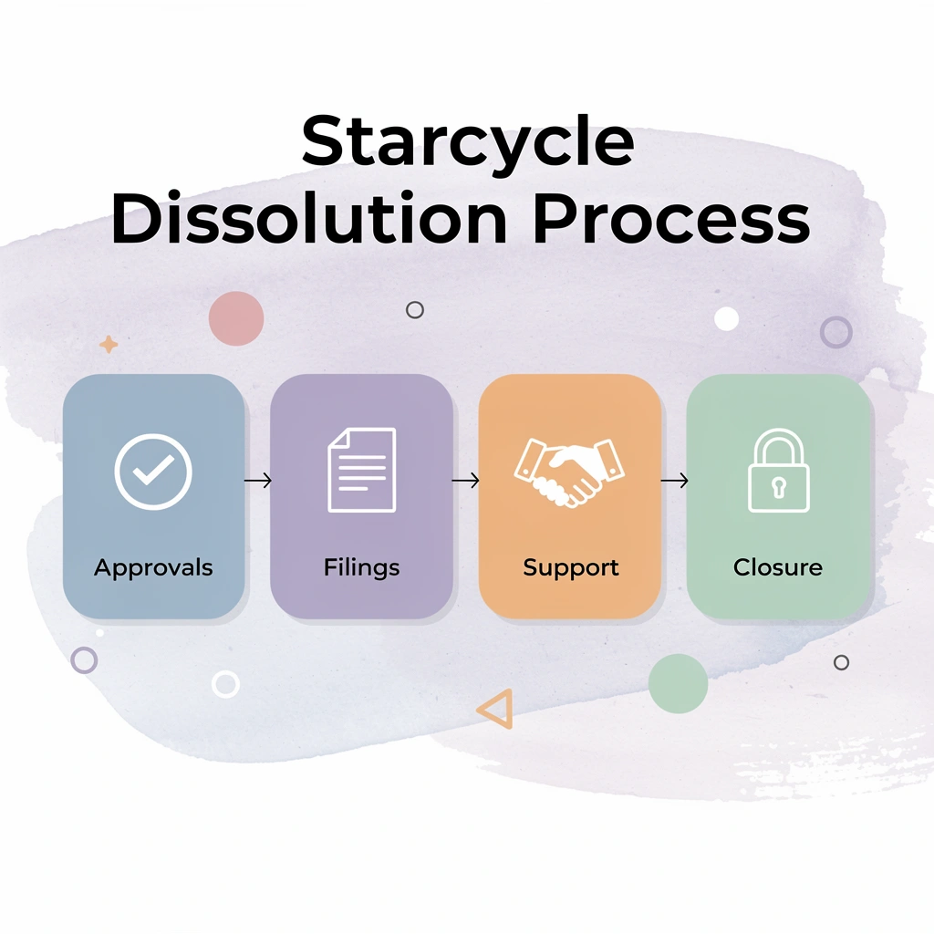 Four-step dissolution process workflow