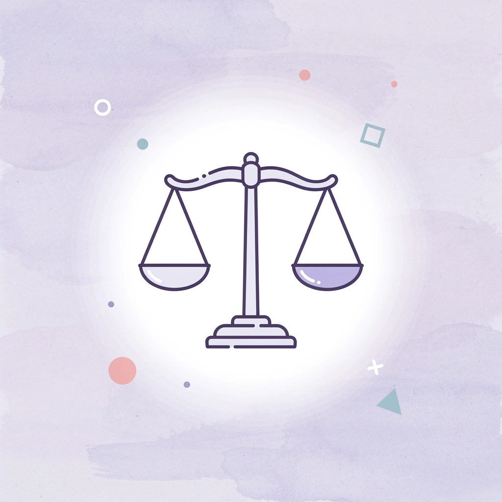 Scales of justice representing Oregon's legal dissolution requirements