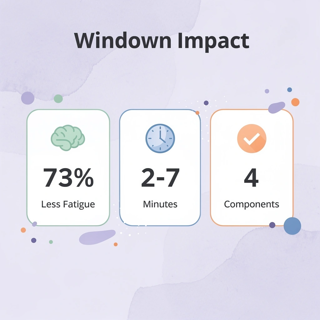 Statistics showing winddown system impact and time investment