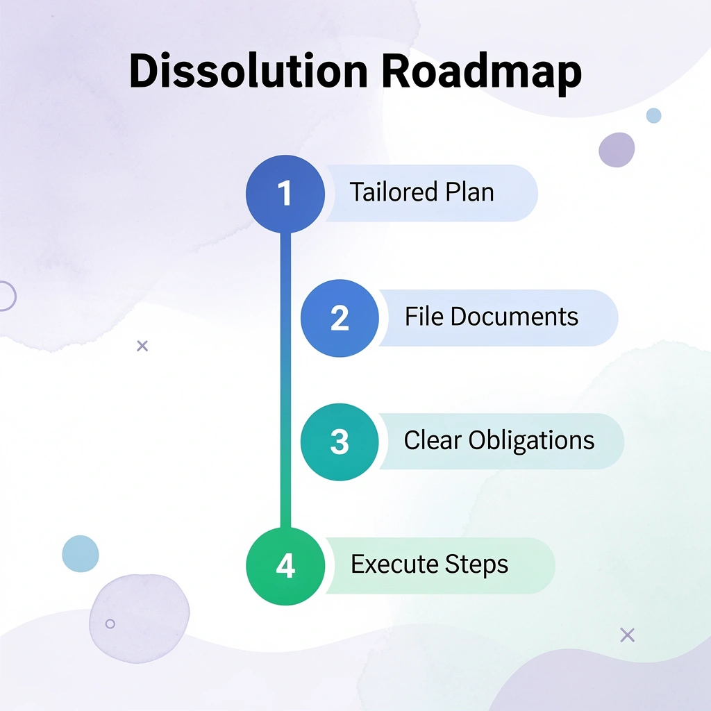 Step-by-step business dissolution roadmap