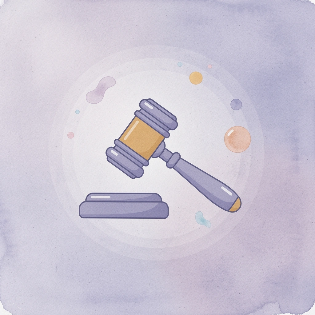 Gavel icon representing legal dissolution process