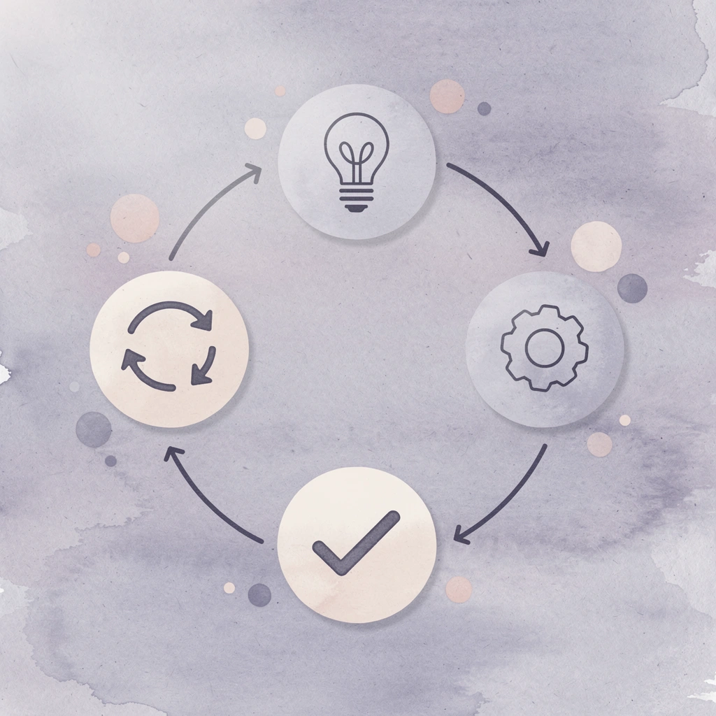 Circular process diagram showing the structured steps of Nevada dissolution