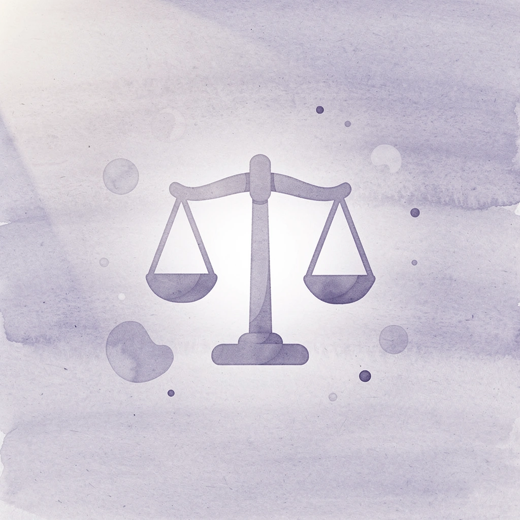 Scales of justice representing legal dissolution requirements