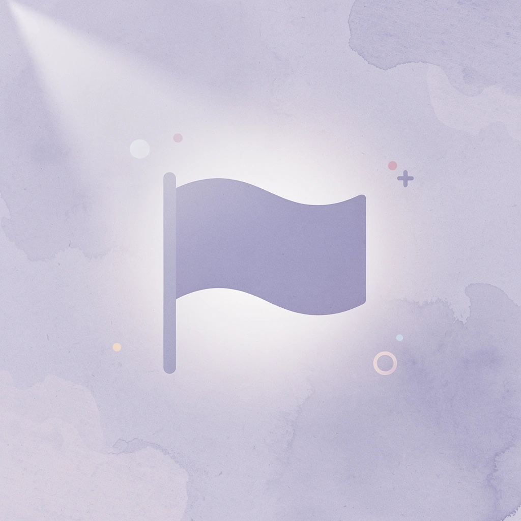 Flag icon representing the misconception that filing paperwork is the finish line