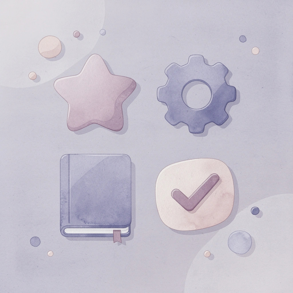 Four icons representing identity, relationships, finances, and confidence