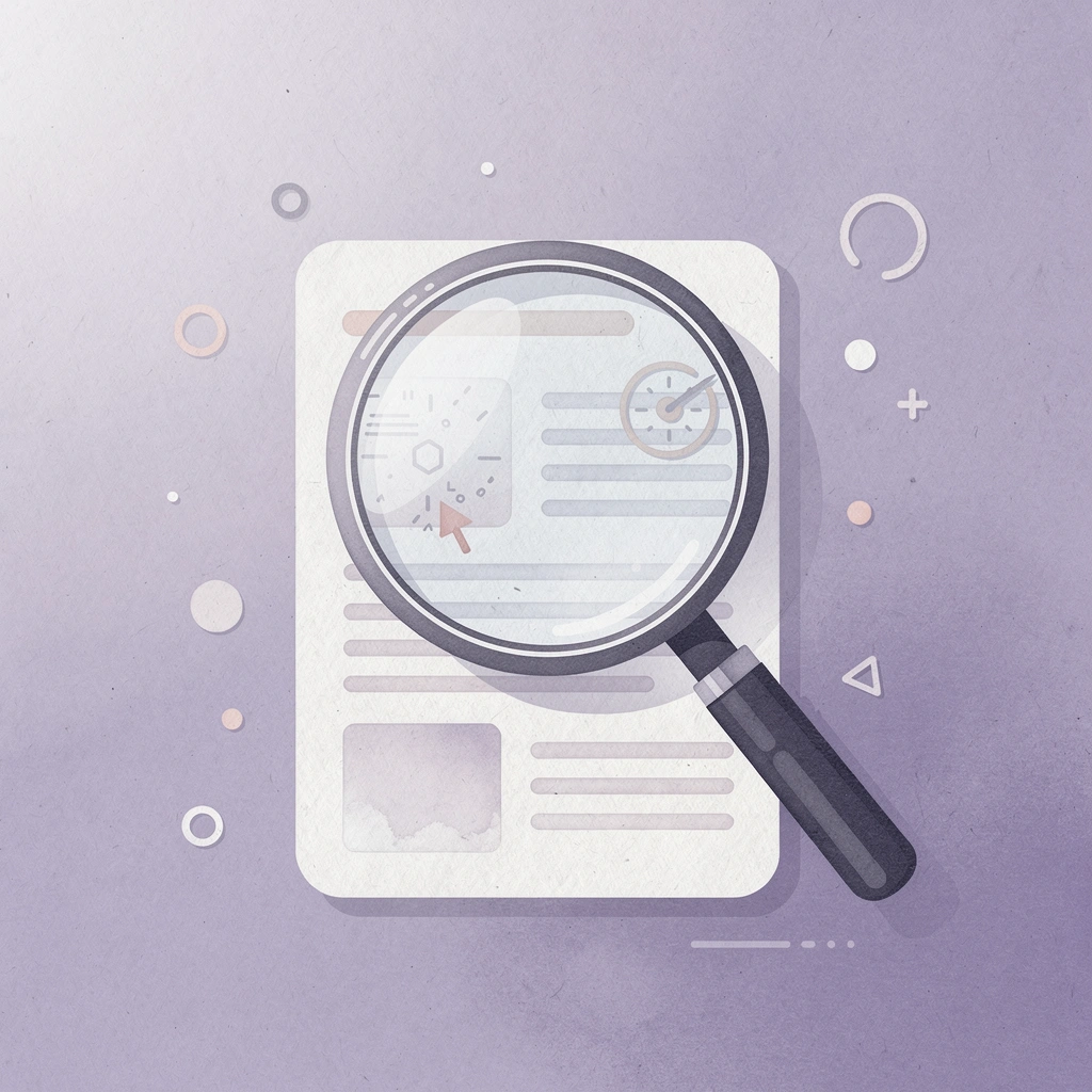 Scene of a magnifying glass examining dissolution documents representing pre-filing preparation