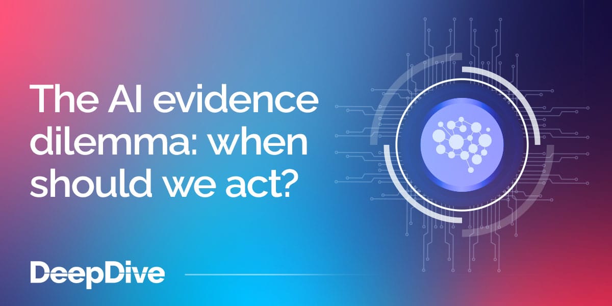 The AI evidence dilemma: when should we act?