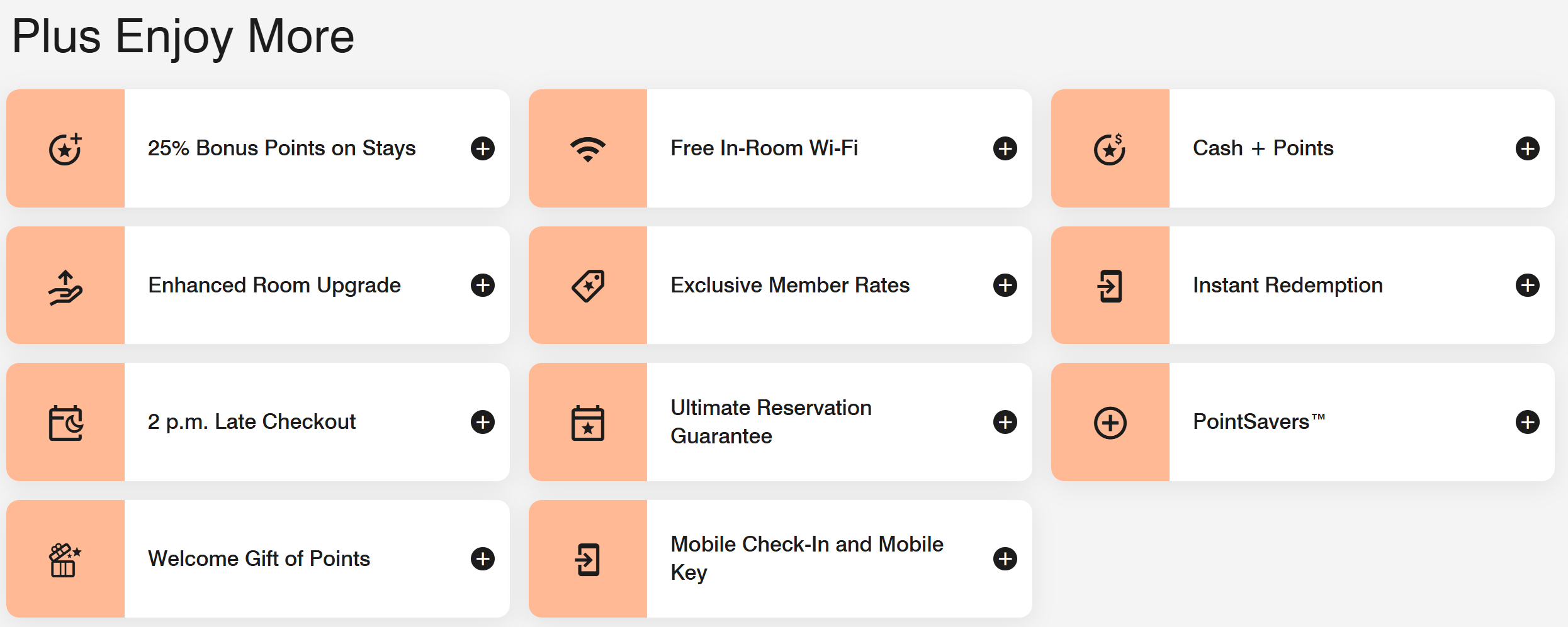 Marriott Bonvoy 萬豪旅享家Gold Elite會員福利。(資料來源：Marriott官方網站)