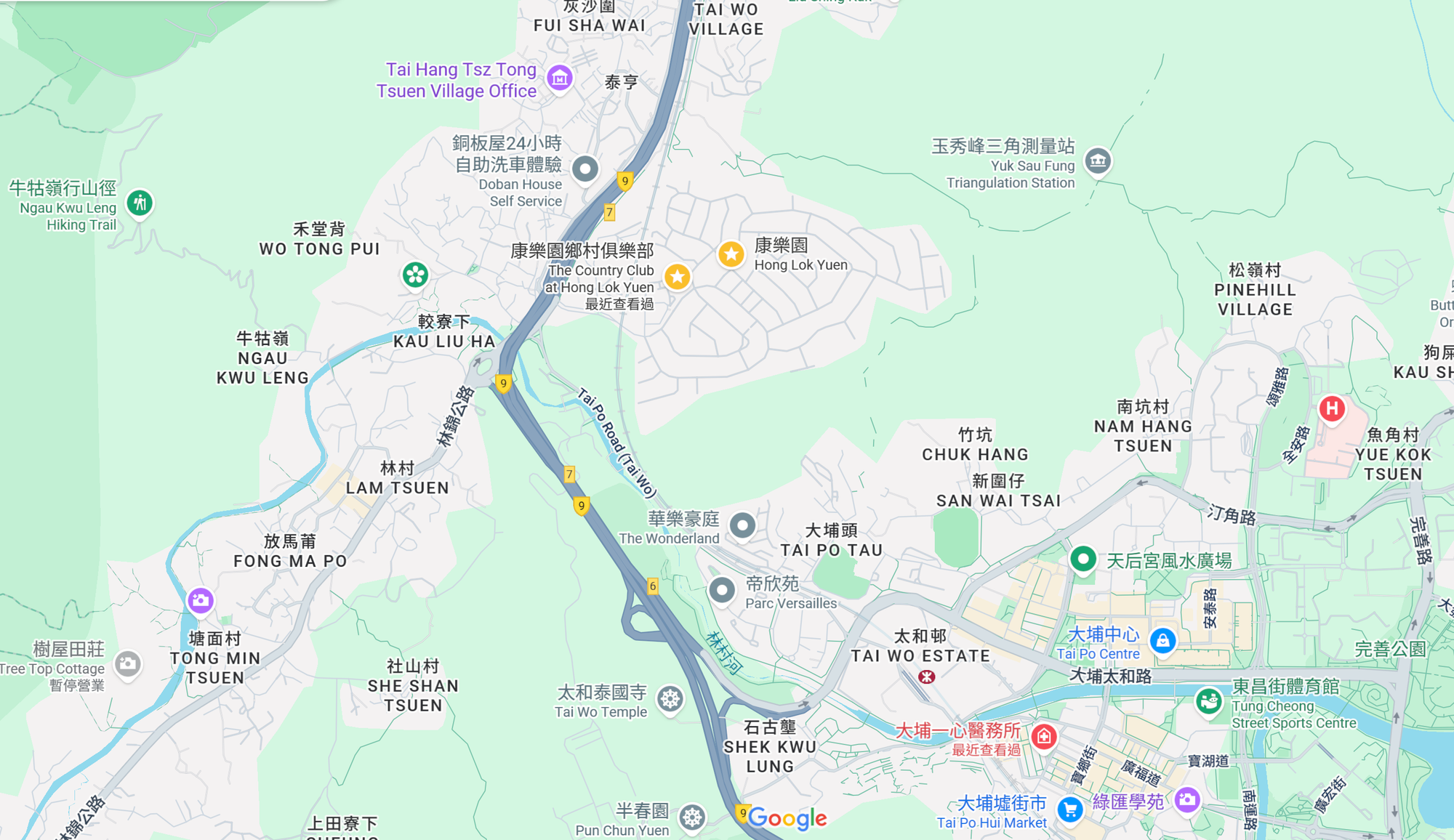 康樂園鄉村俱樂部地理位置。(資料來源：康樂園鄉村俱樂部官方網站)