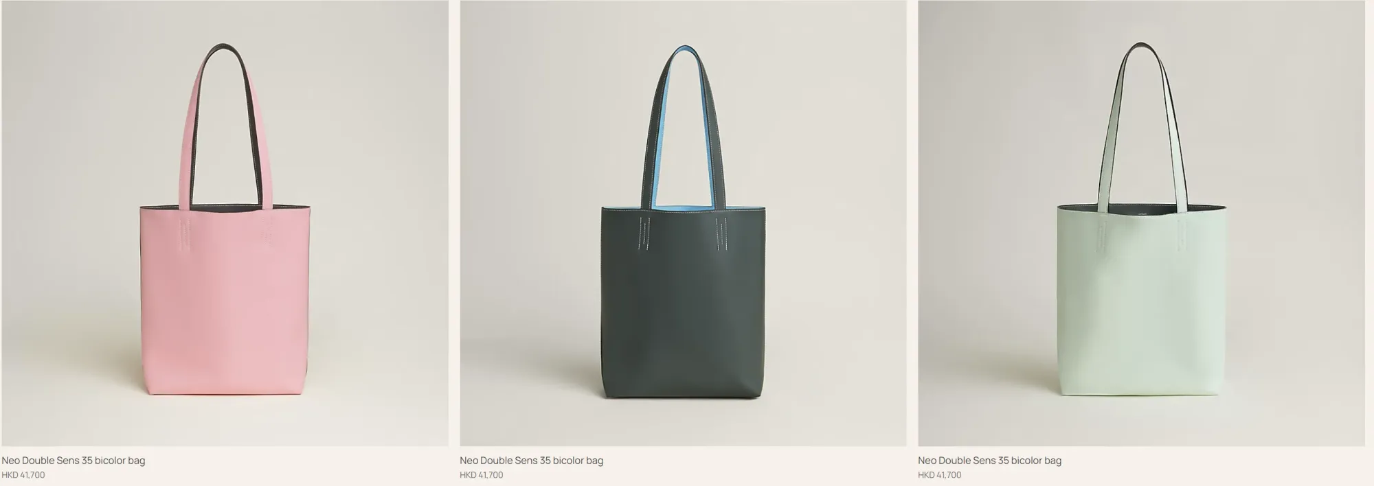Hermès Neo Double Sens 35 Bicolor (雙色)。(資料來源:Hermès官方網站)