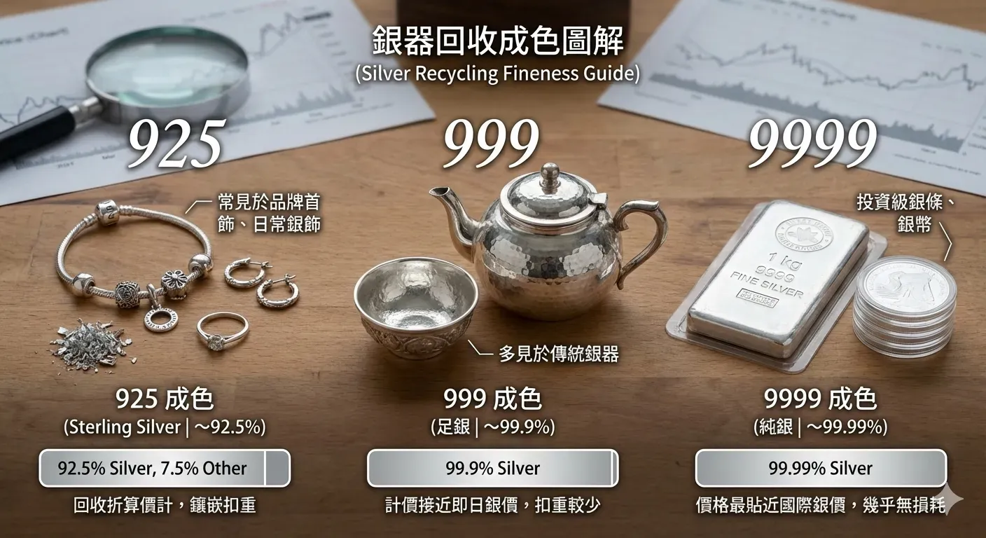 925、999、9999&nbsp;成色圖解