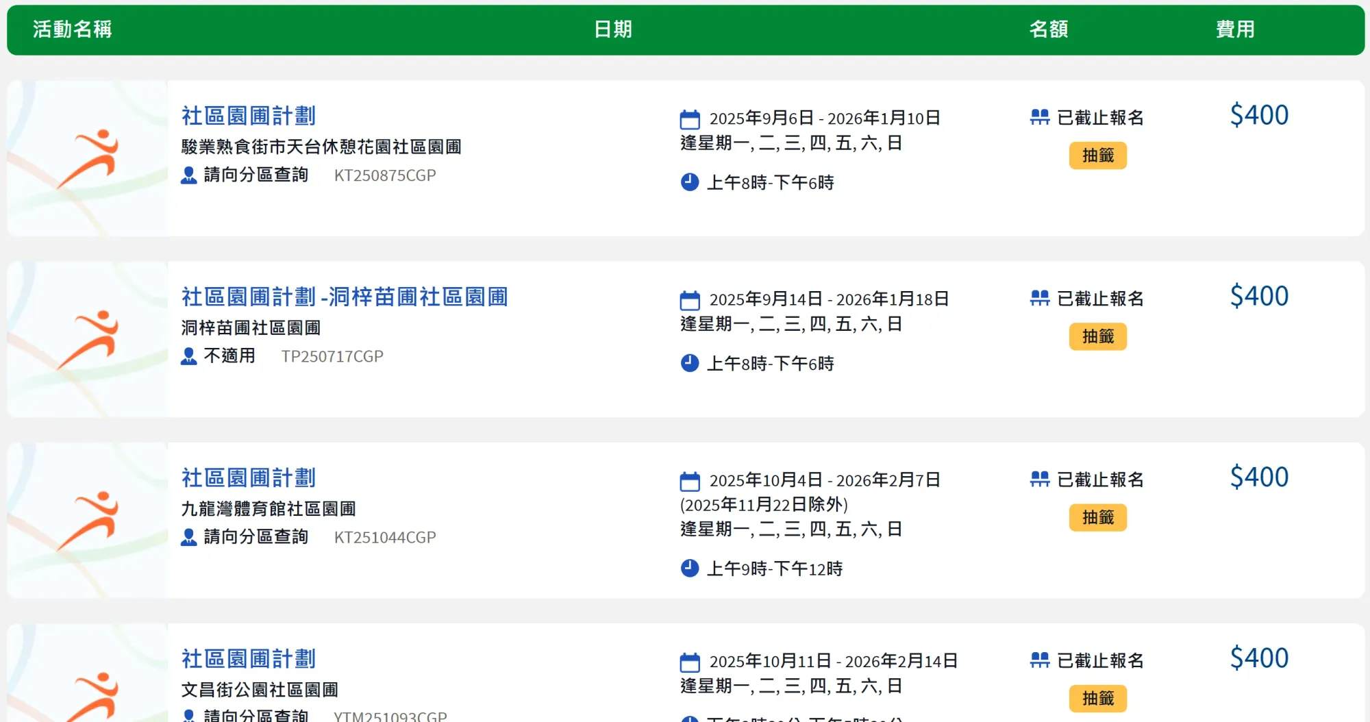康文署社區園圃計劃需經 SmartPLAY 系統抽籤申請,不設即場登記。