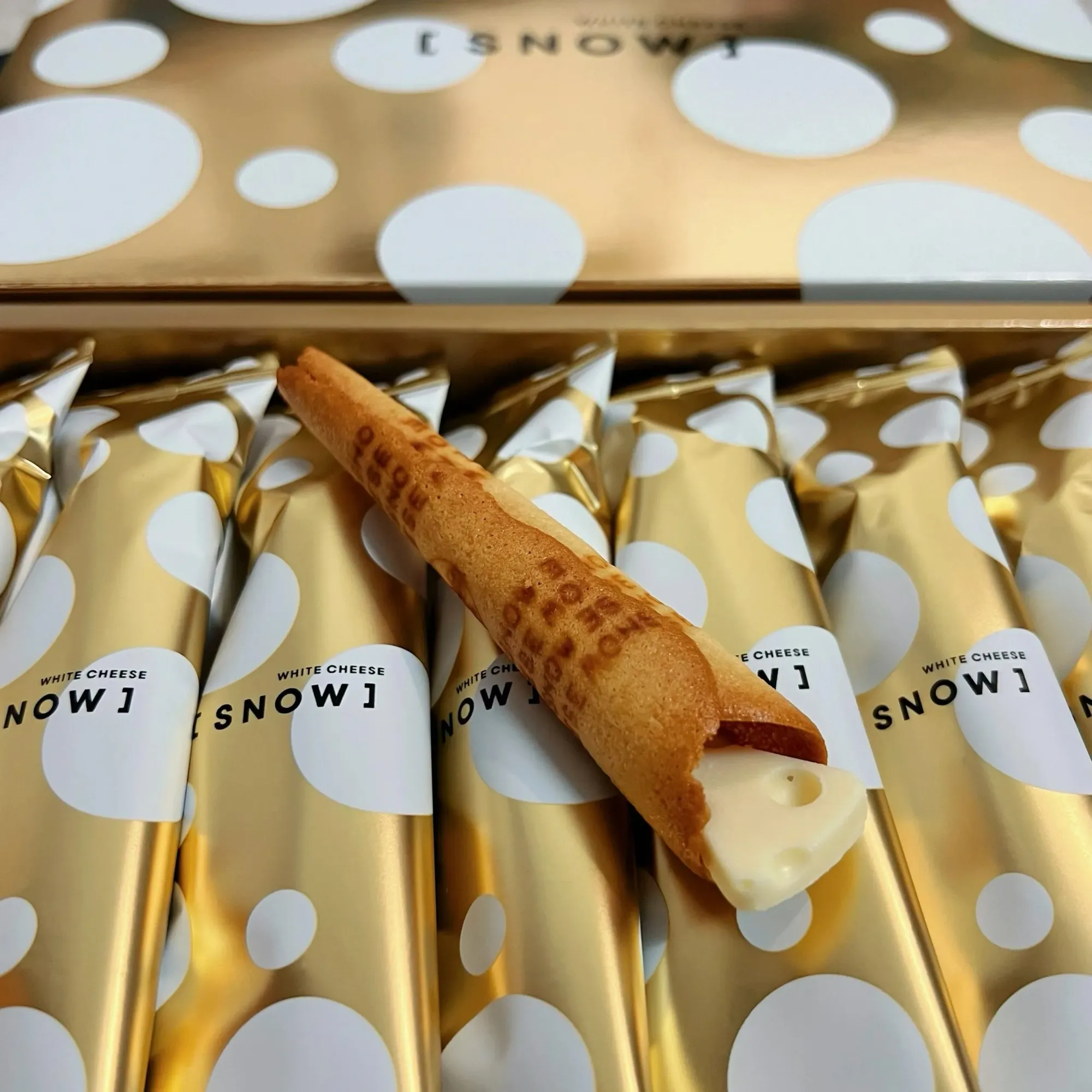 SNOW CHEESE&nbsp;盒內實況，每條獨立包裝，方便分派又易保存