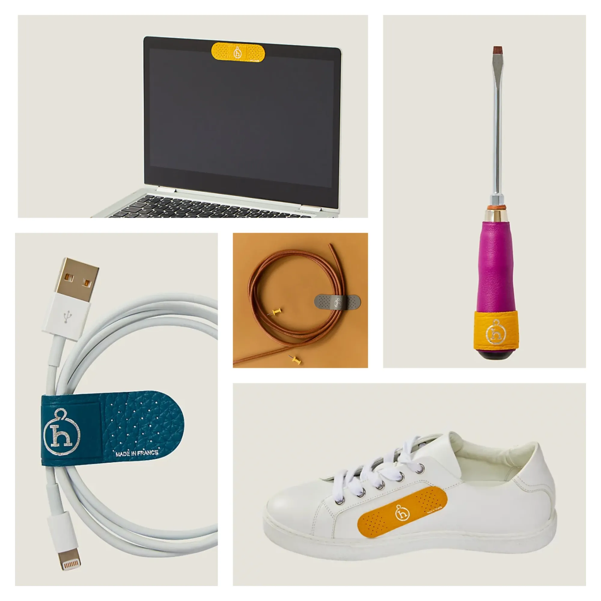 多種日常用法示範，包括遮&nbsp;laptop&nbsp;鏡頭、固定充電線、裝飾鞋或日用品，甚至可用嚟貼係手袋上面