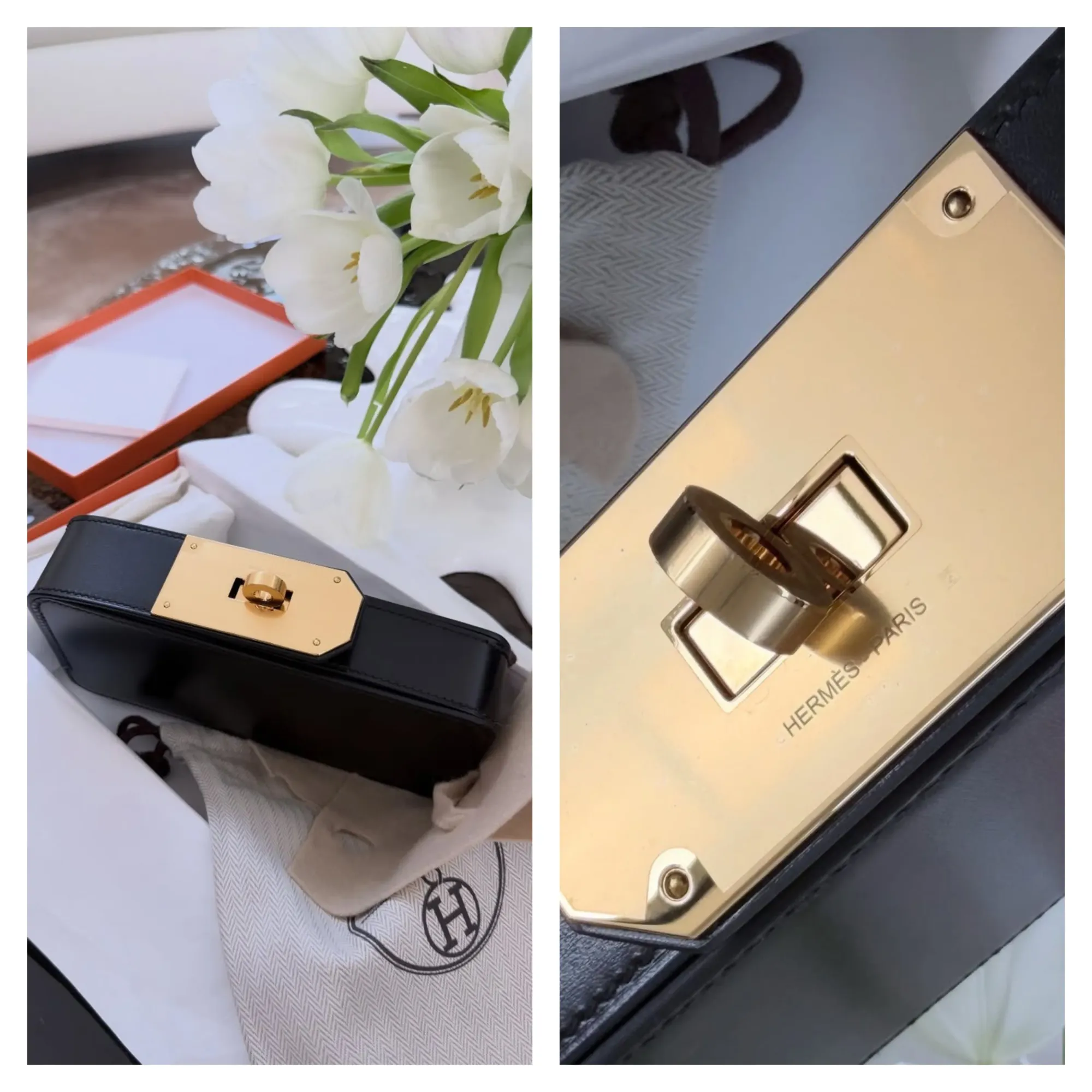 Sanglons Clutch 外觀與細節,其香港定價約 HKD 52,900,與 Kelly Pochette 屬相近價位水平。