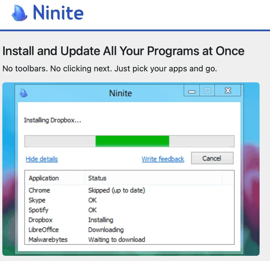 Ninite:一鍵安裝常用軟體極速省時