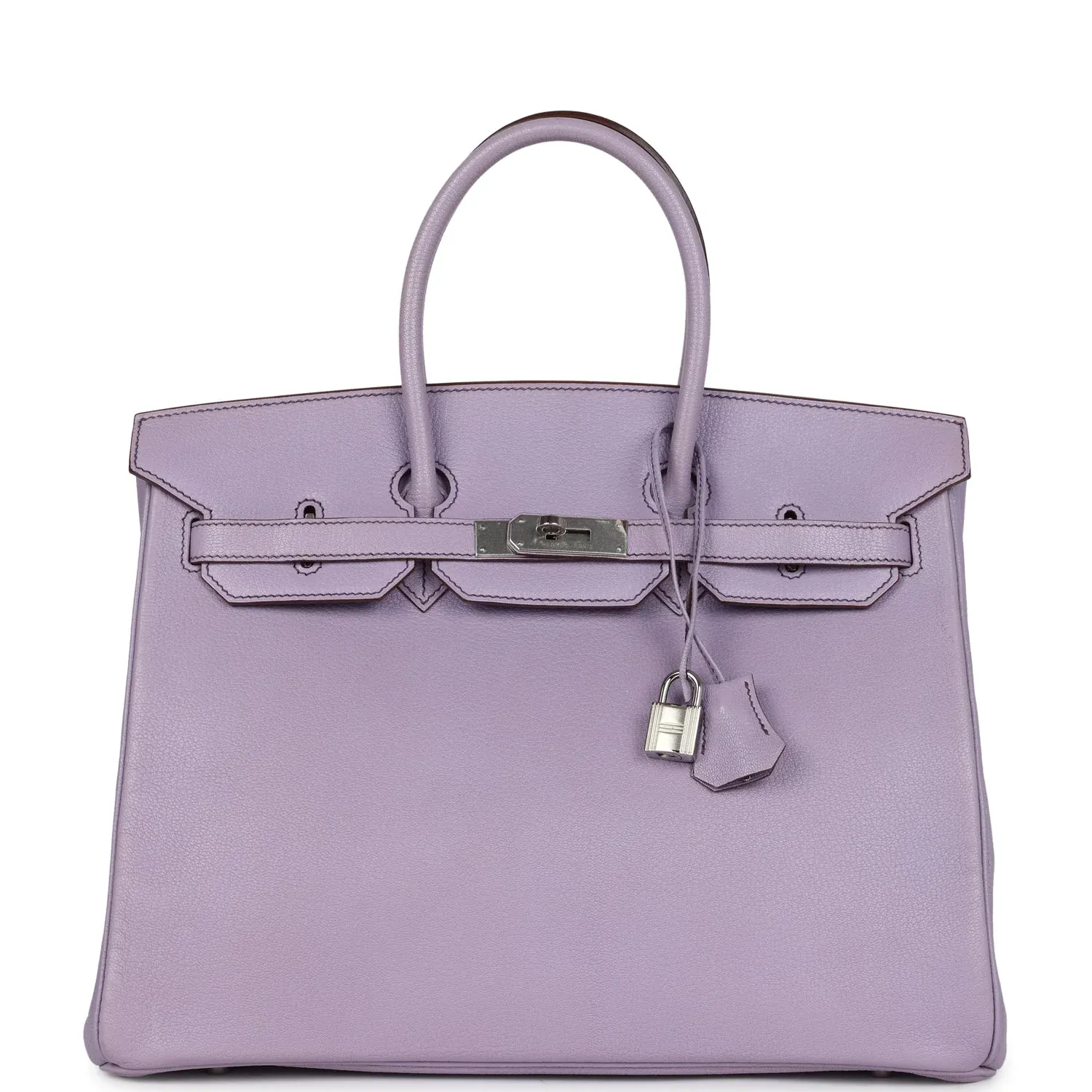 Hermès Birkin 35 Lilac #83（丁香紫）Chevre Mysore，Palladium Hardware，Vintage&nbsp;實物圖