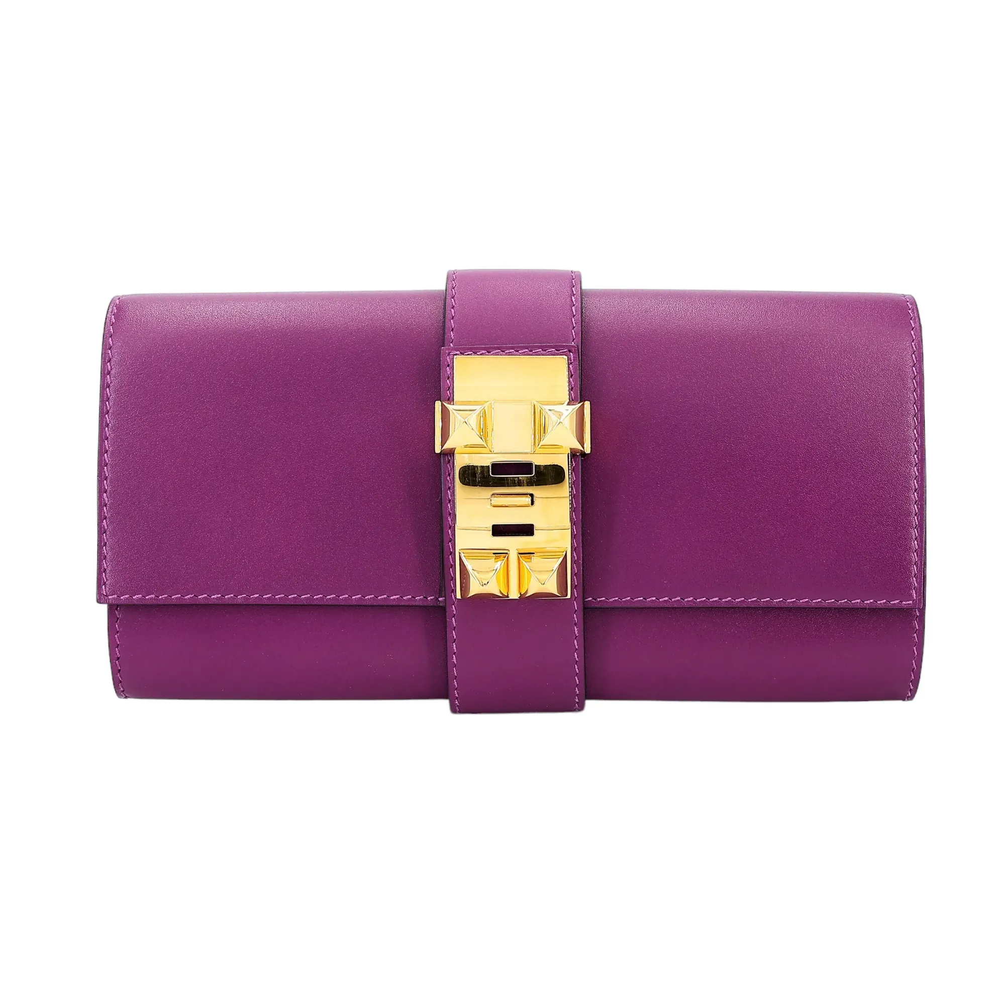 Hermès Medor 23 Violet #96 Tadelakt，金扣，2016&nbsp;實物圖