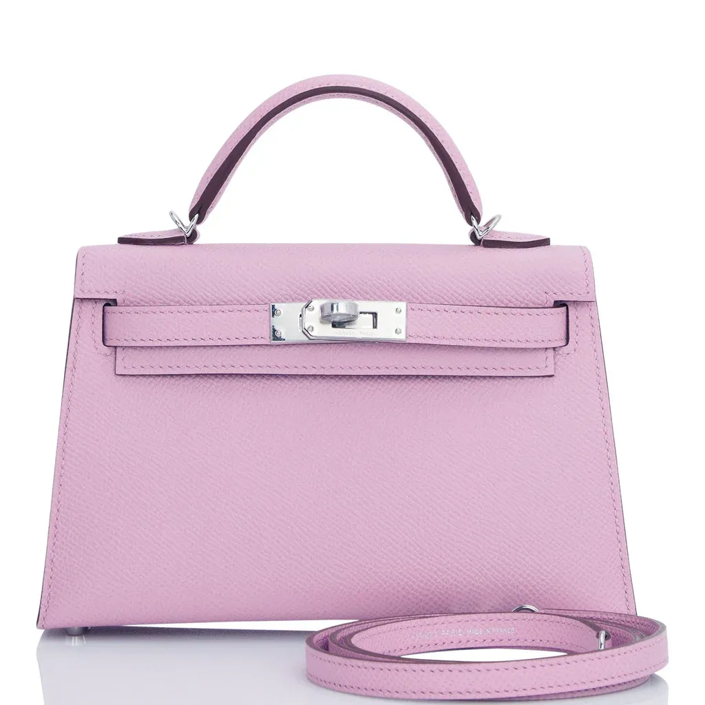 Hermès Kelly Sellier 20 Mauve Sylvestre #X9 Epsom，Palladium Hardware&nbsp;