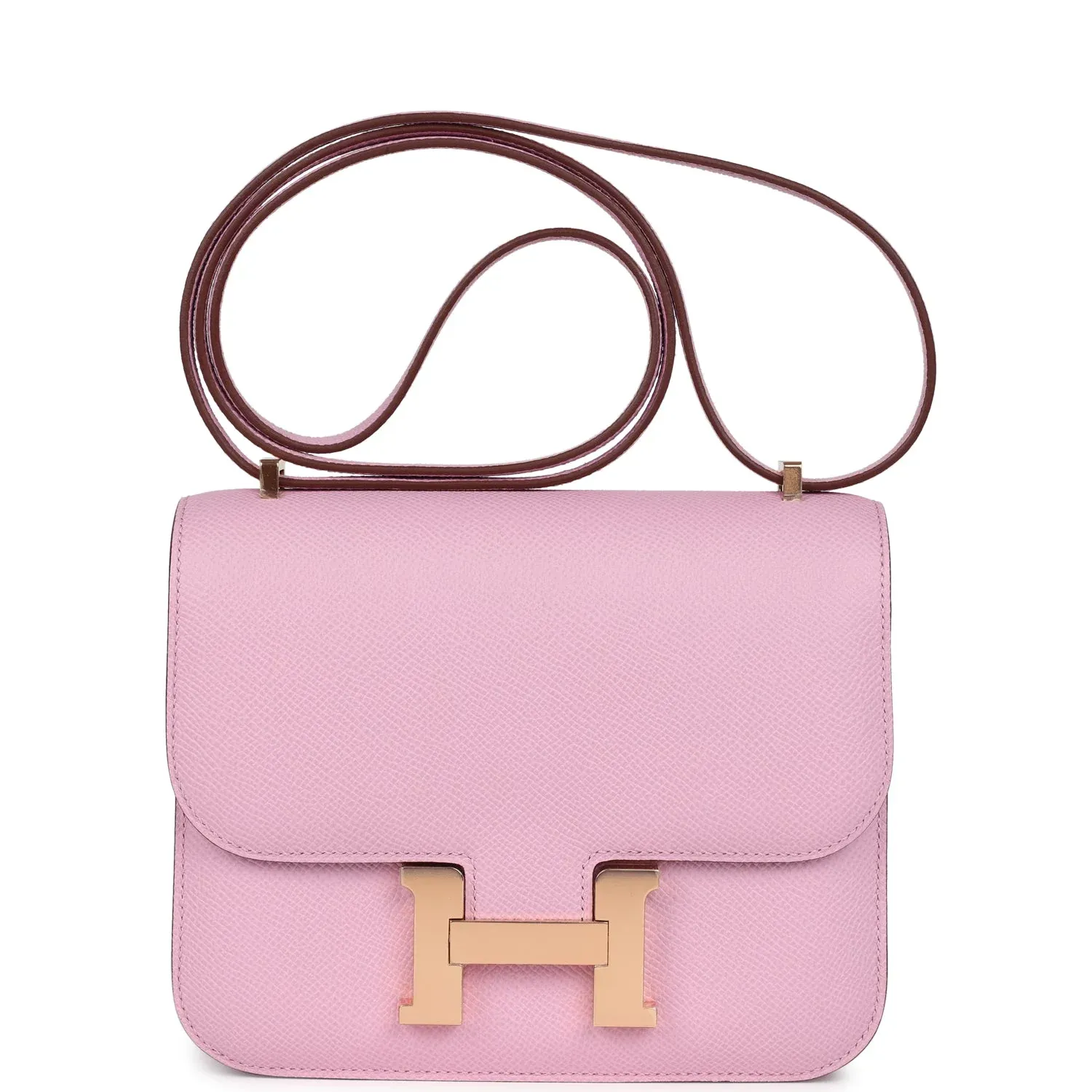 Hermès Constance 18 Mauve Sylvestre #X9 Epsom，Rose Gold Hardware