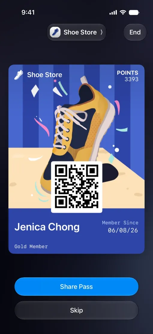 發放及讀取 Apple Wallet 會員卡