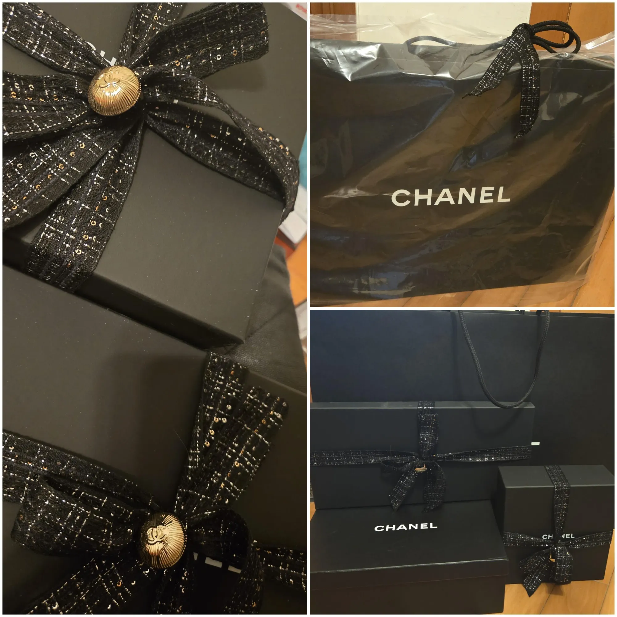 香港網民分享 2025 年CHANEL Winter Markdown購物體驗,包括送貨安排及聖誕期間限定包裝。照片反映部分香港 Boutique 於節日期間仍可能提供相應購物服務安排。