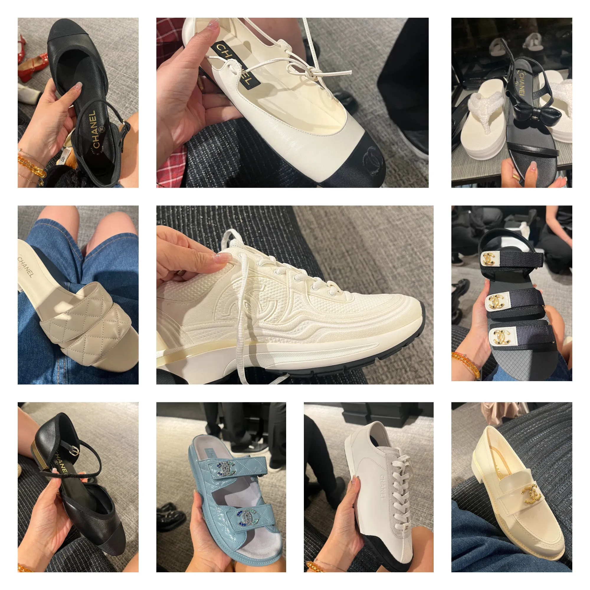 法國&nbsp;CHANEL Summer Markdown（Sale／減價）現場鞋履區，多款季節鞋履參與折扣。根據公開分享，不同專門店可供選擇嘅款式、尺碼及庫存都有機會存在差異。