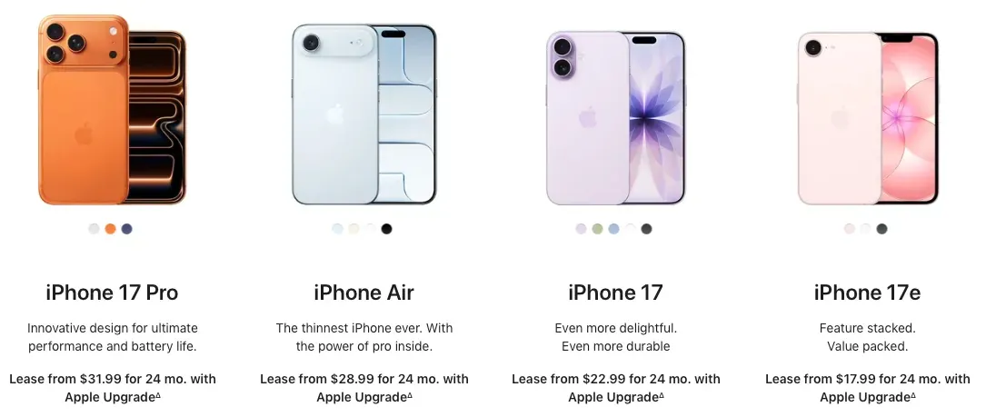 1. iPhone 智能電話系列(提供 12 或 24 個月租約)