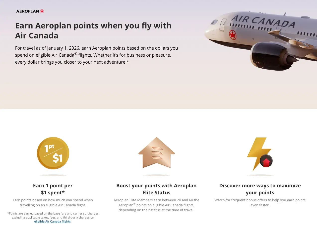 Aeroplan 喺業界一直被公認為北美甚至全球最具彈性嘅飛行里數計劃之一,擁有龐大嘅星空聯盟(Star Alliance)及非聯盟合作伙伴網絡。
