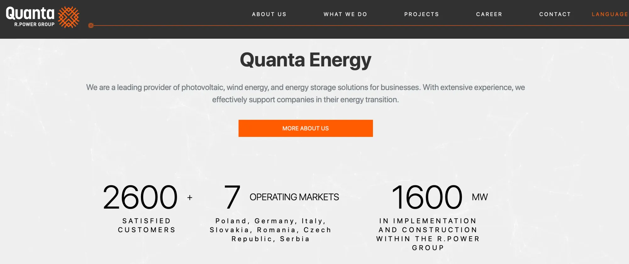 廠房依賴由總部位於柏林嘅能源公司 Quanta Energy 所建造及管理嘅太陽能農場。