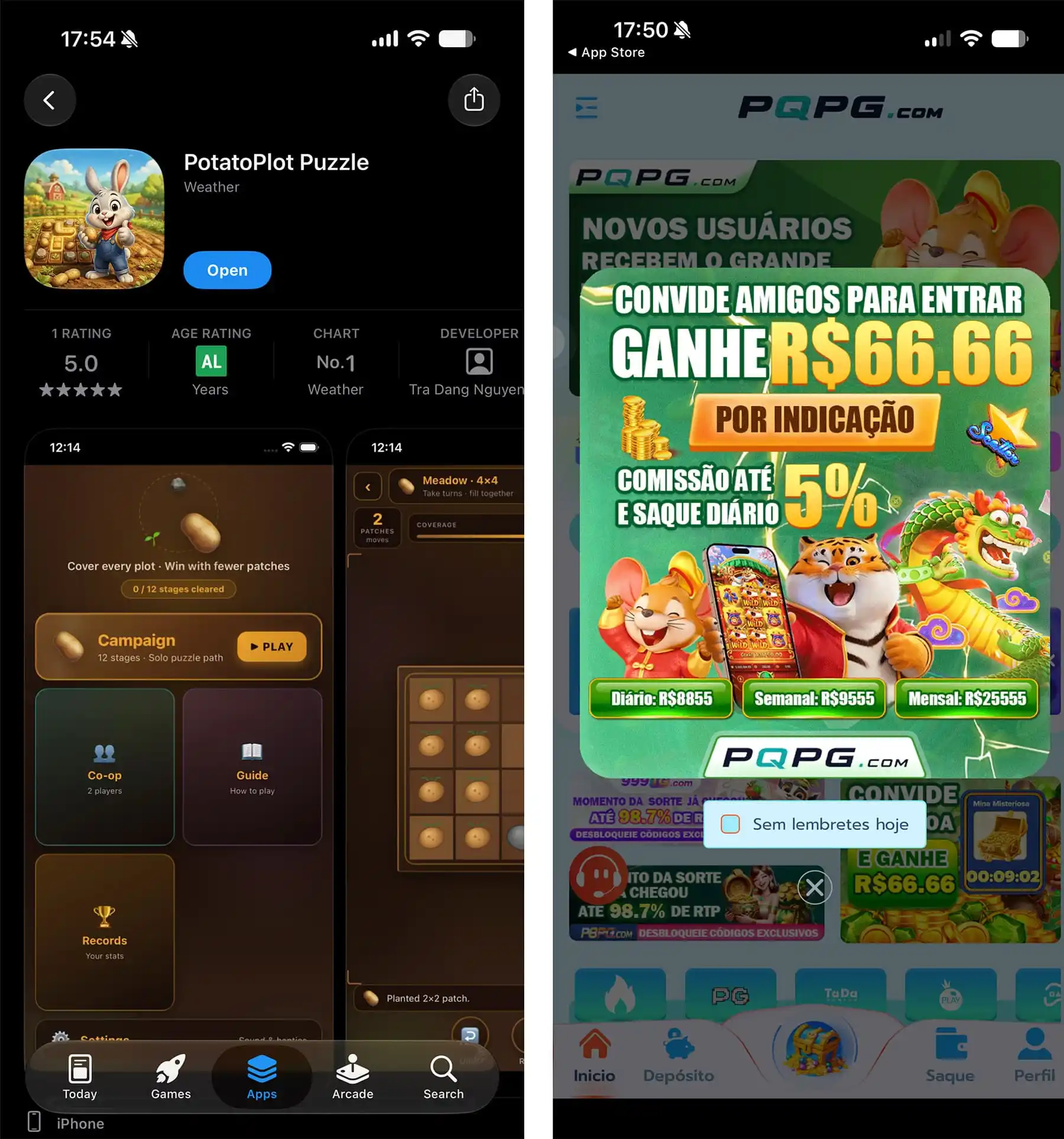 科技網站 9to5Mac 喺最近嘅一項調查入面,揭發咗數以十計嘅應用程式(App)喺蘋果公司(Apple Inc.,股票代號:AAPL)嘅 App Store 上面,將博彩平台偽裝成普通嘅遊戲同埋實用工具。