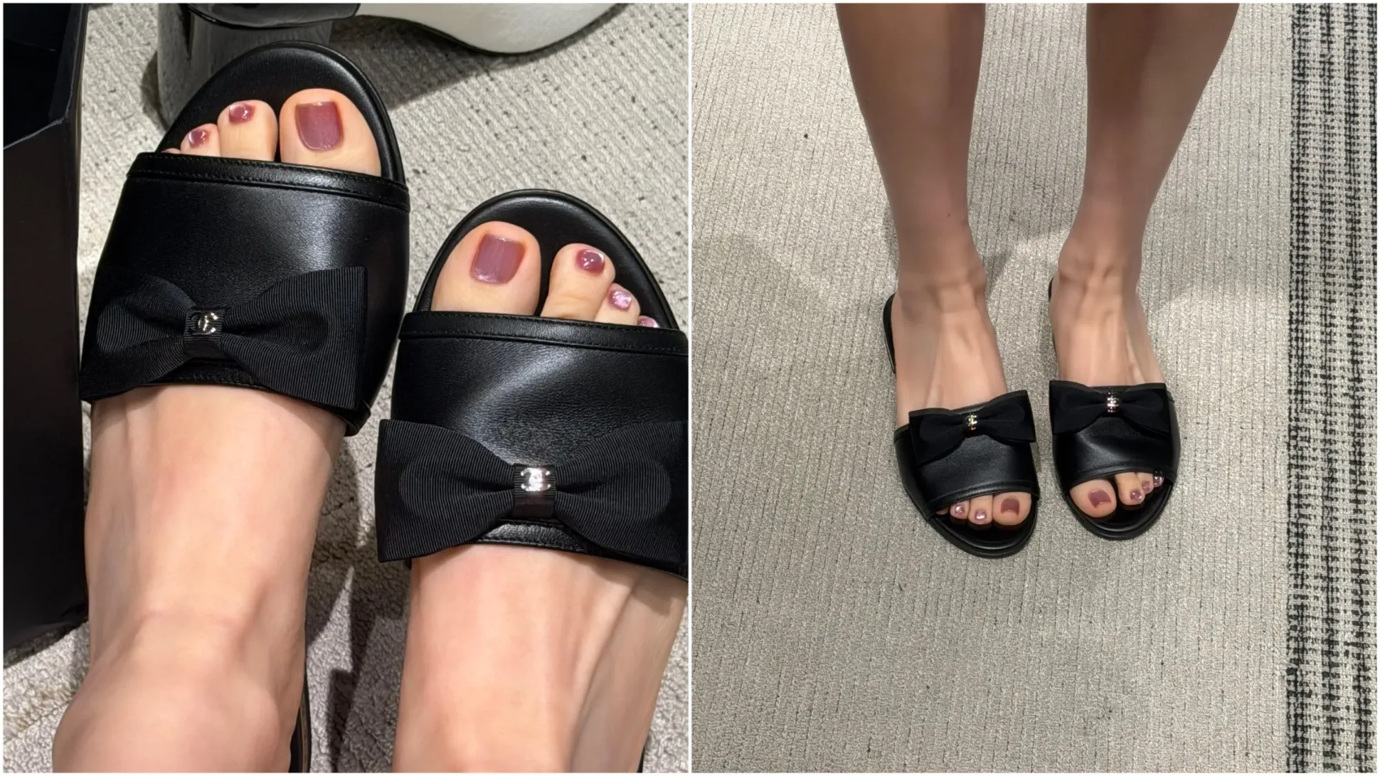 上海 CHANEL 2026 Summer Markdown 分享。收藏者表示,現場成功找到 38.5 碼鞋款,屬於較少見尺碼選擇之一。另一方面,有網民留言分享過往於 Markdown 入手同款拖鞋後嘅使用感受,表示穿著時曾出現壓腳背及磨腳情況,反映鞋履除咗款式及折扣外,實際舒適度亦需要配合個人腳型及穿著習慣。