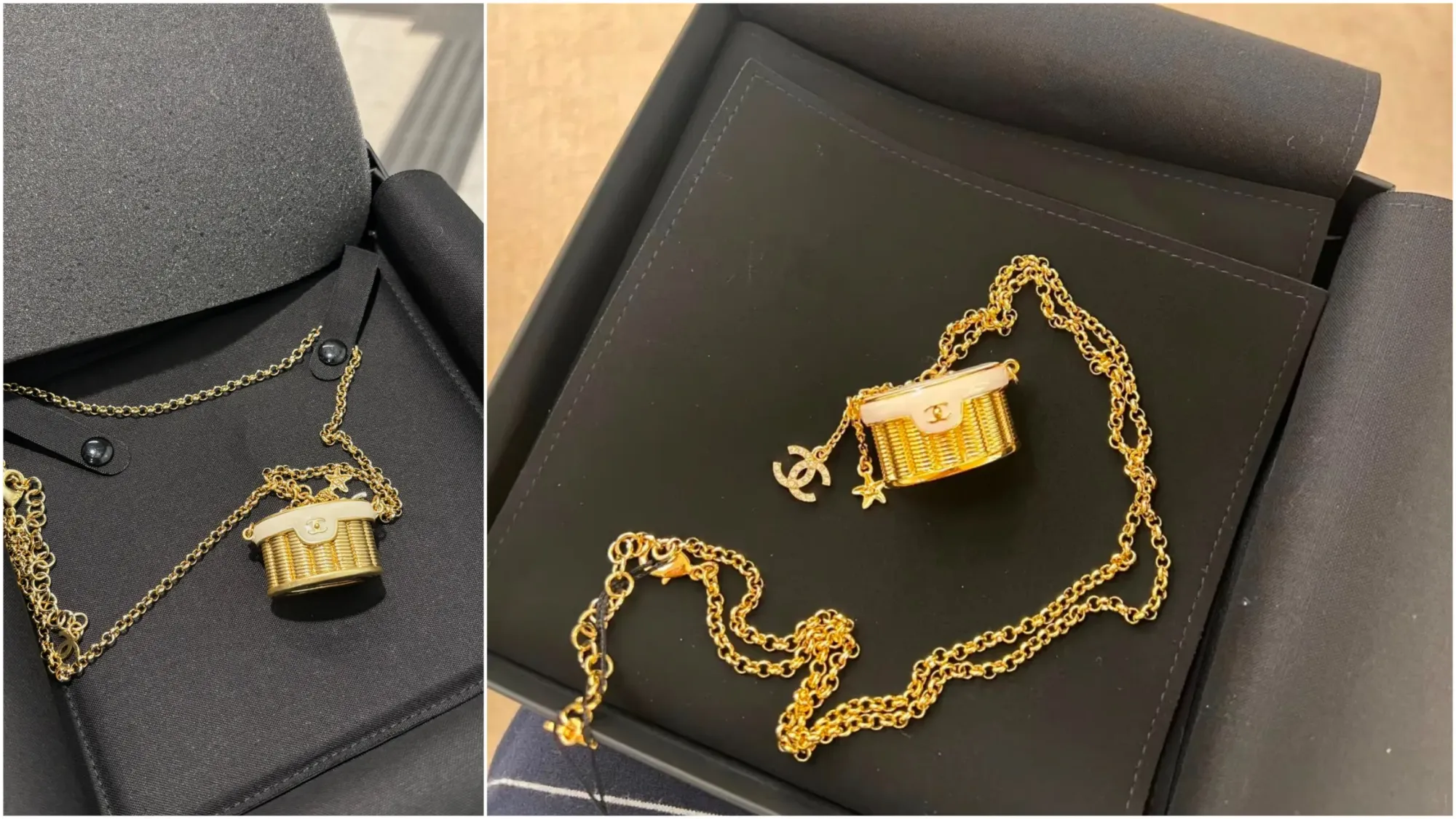 香港&nbsp;CHANEL 2026 Summer Markdown&nbsp;現場分享。圖中可見&nbsp;25P&nbsp;系列可開蓋籃子垂吊墜長項鍊，屬今季Markdown&nbsp;現場可見款式之一。